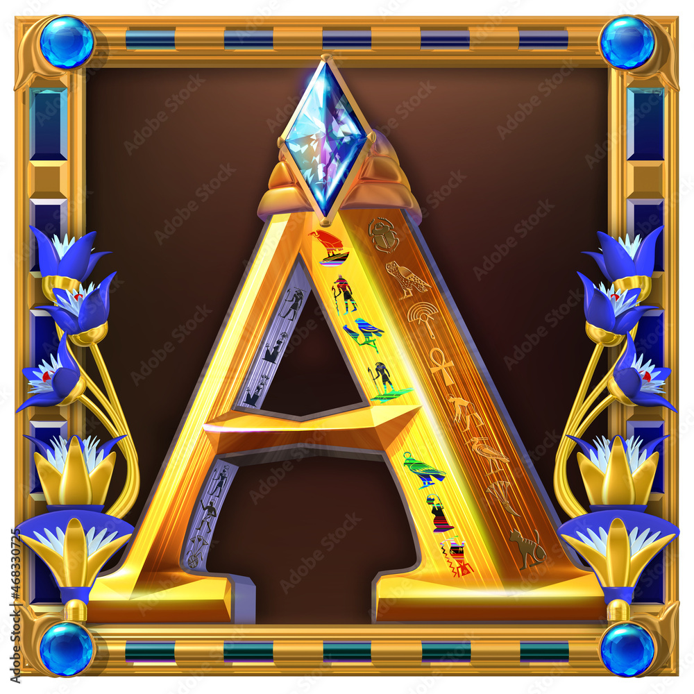 3d Rendered Illustration Of An Egyptian Themed Ornate Initial Letter A Surrounded By A Golden Decorative Frame Stock イラスト Adobe Stock 3d Rendered Illustration Of An Egyptian Themed Ornate Initial Letter A Surrounded By A Golden Decorative Frame Stock イラスト Adobe Stock