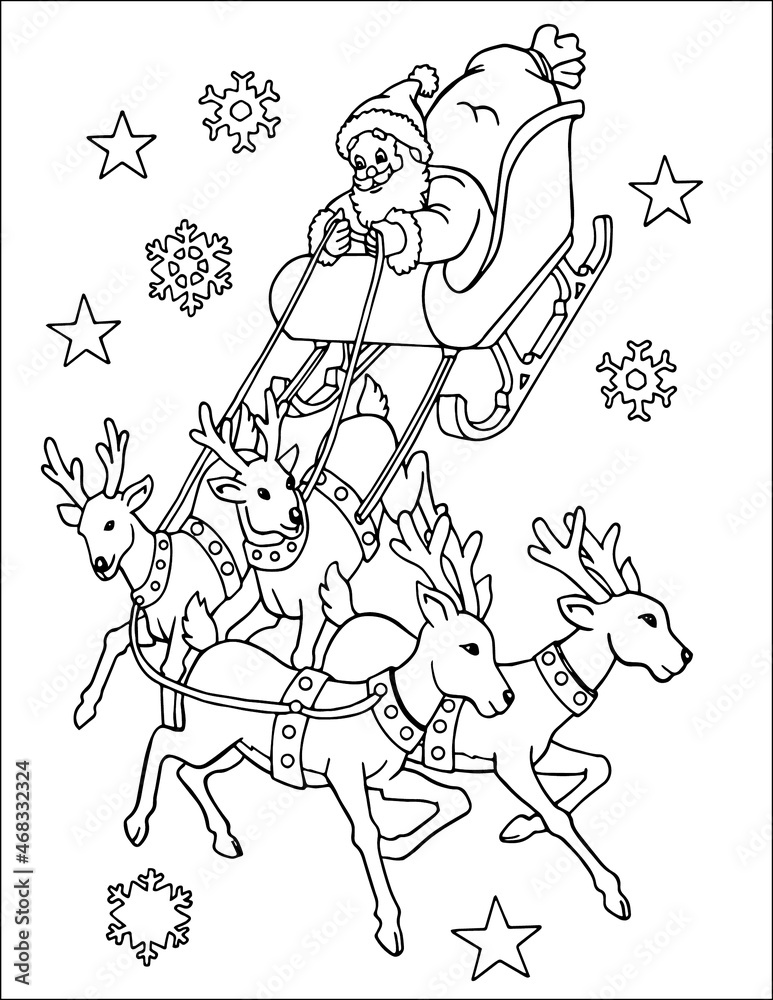 Fototapeta premium Santa and his sleigh 01