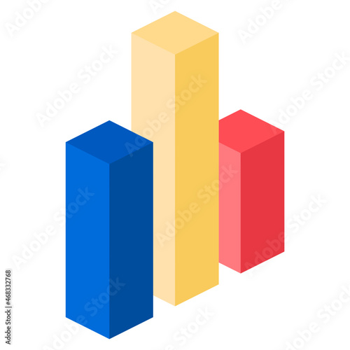 BAR CHART flat icon,linear,outline,graphic,illustration