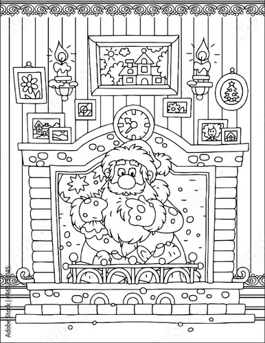Santa in the chimney 02