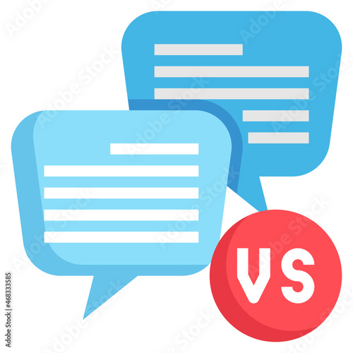 DISCUSSION flat icon,linear,outline,graphic,illustration