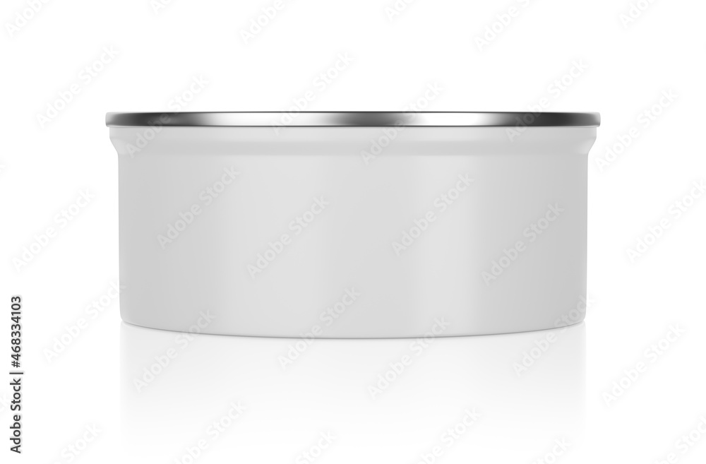 Tin can for preserve food mockup. Isolated on white background Tin can for preserve food mockup. Isolated on white background