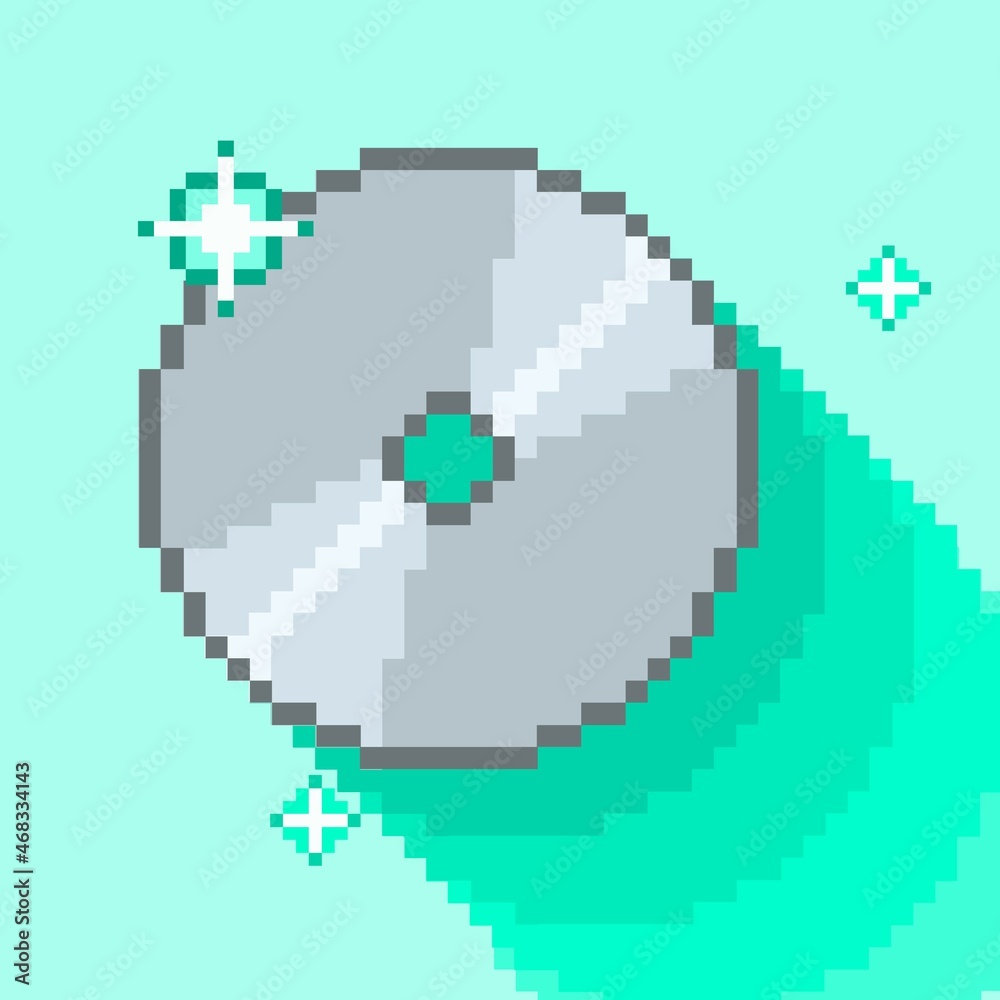 Pixelated artwork of CD with trails Pixelated artwork of CD with trails