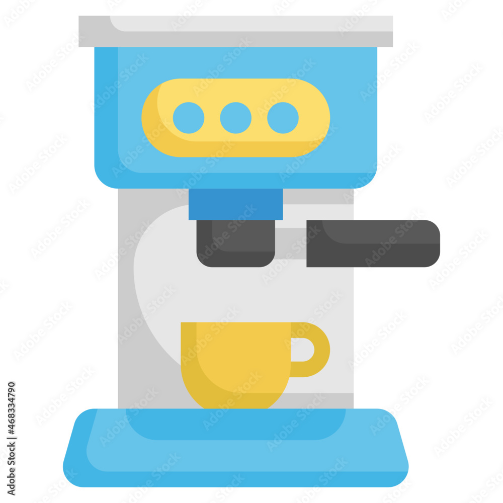 COFFEE MACHINE flat icon,linear,outline,graphic,illustration COFFEE MACHINE flat icon,linear,outline,graphic,illustration