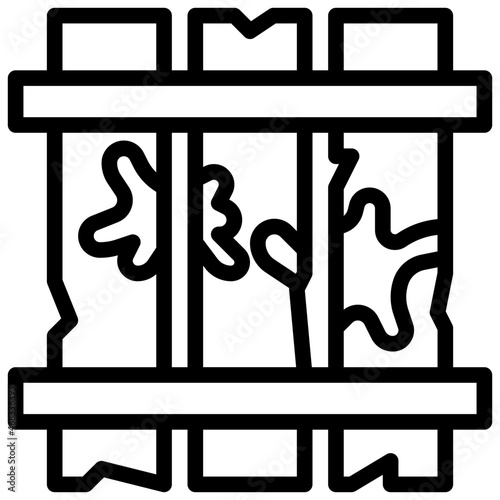 FENCE line icon,linear,outline,graphic,illustration