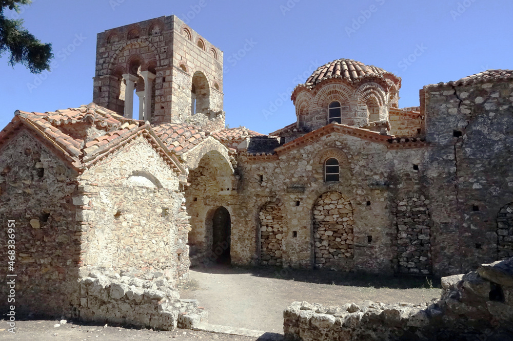 The  Agia Sofia church of the archeologic site Mystras