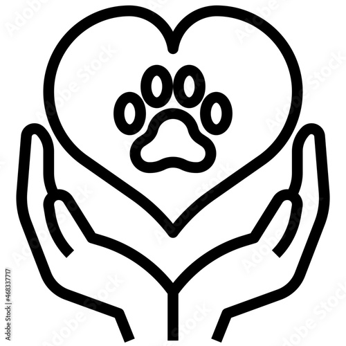 animal care outline icon