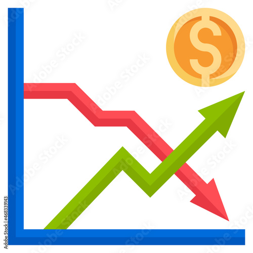 STOCK MARKET flat icon