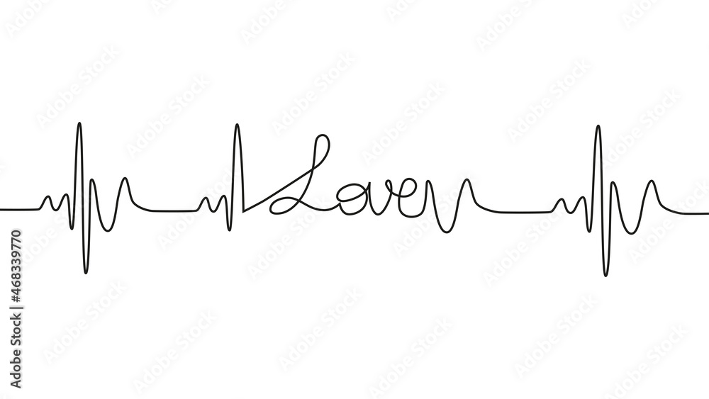 love lettering heartbeat design positive motivational optimist heart love. love lettering heartbeat design positive motivational optimist heart love.
