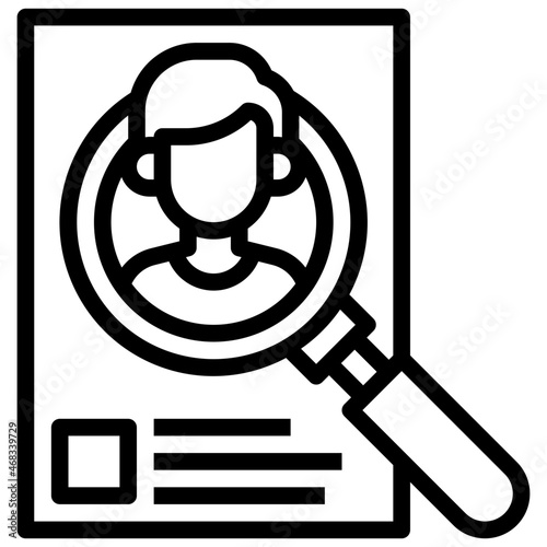 recruiting outline icon