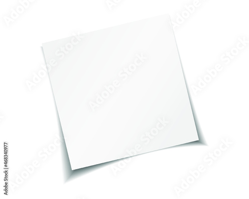 White notepad isolated on a white background