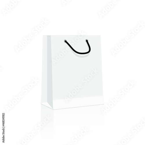 White paper gift isolated on a white background. 3D illustration