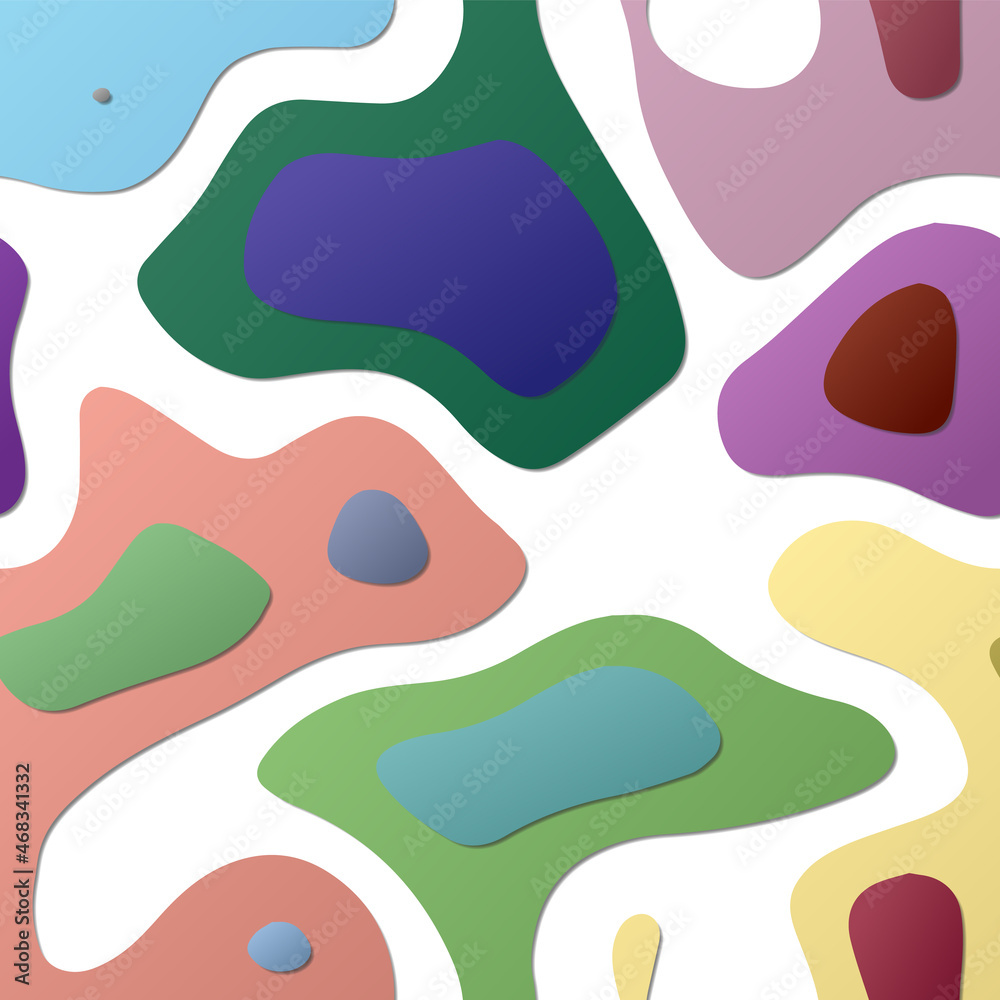 Colorful abstract layers in a papercut style background with vibrant 3D topography shapes. A classy vector illustration suitable for banners, posters, brochures, templates, and flyers. Colorful abstract layers in a papercut style background with vibrant 3D topography shapes. A classy vector illustration suitable for banners, posters, brochures, templates, and flyers.