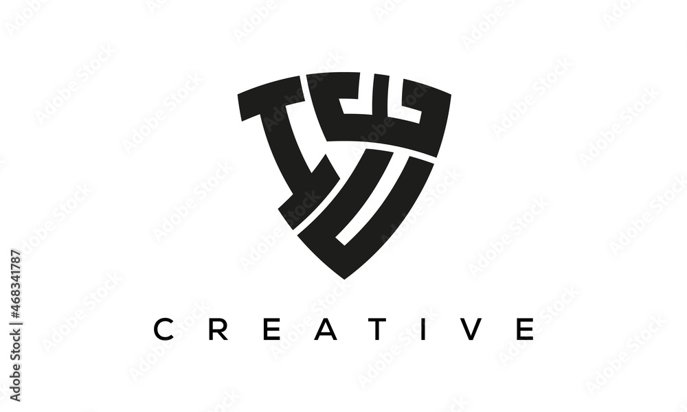 IUE letters logo, security Shield logo vector IUE letters logo, security Shield logo vector