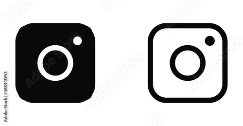 Camera icon simple style Isolated vector illustration on white background.