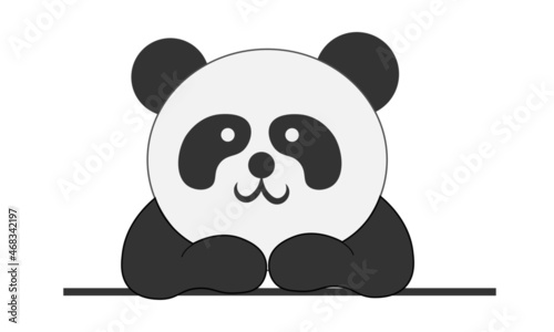 Cute little panda design for print or use as poster, card, flyer, sticker or T Shirt