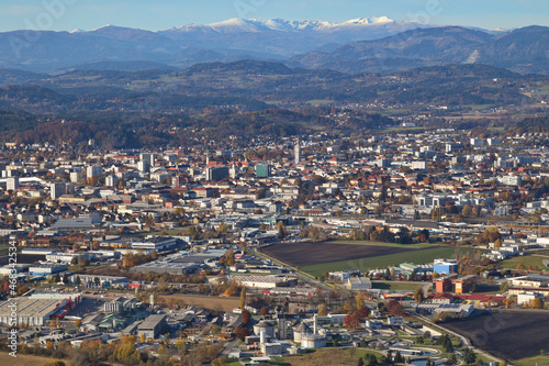 Klagenfurt vom Predigtstuhl gesehen / Kärnten / Österreich