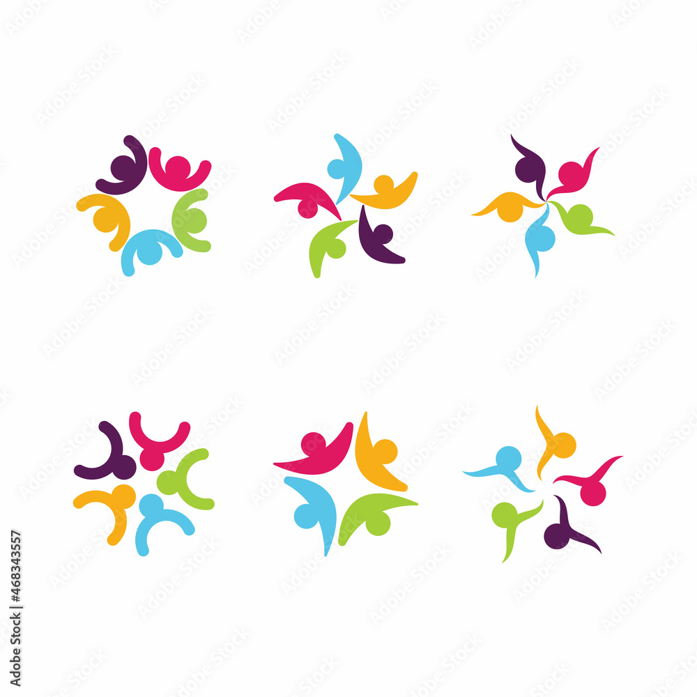 Community, network and social icon design template
