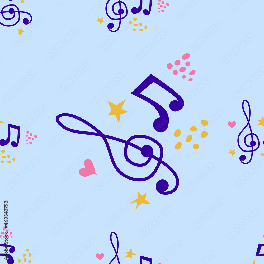 Abstract music notes seamless pattern background. musical illustration melody decoration Abstract music notes seamless pattern background. musical illustration melody decoration