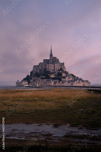 Wallpaper Mural View of famous Mont Saint Michel tidal island at a beautiful sunrise time in Normandy, Northern France Torontodigital.ca
