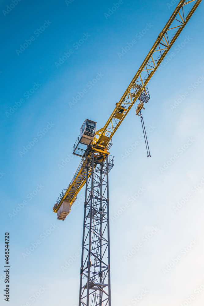 Construction crane. Construction details. Close-up.