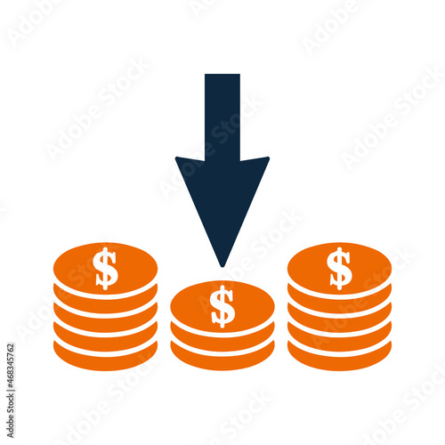 Profit, income, money, payment, deposit, gain icon. Simple vector design.