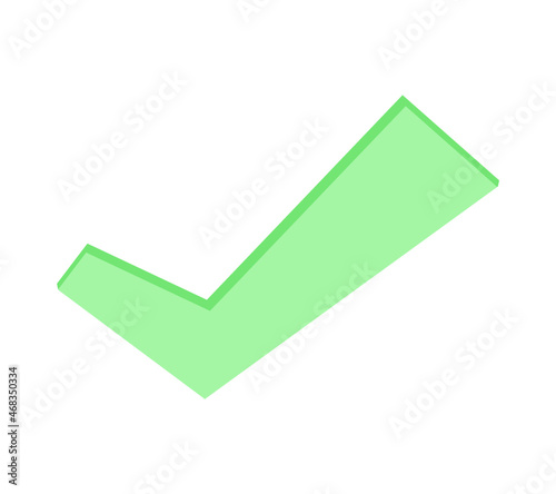 Free Download Green check mark icon. Tick symbol in green color, vector illustration. - GFXLoad