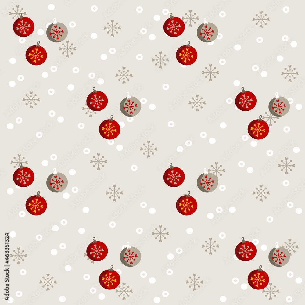 christmas pattern with holiday details (snowflake, gifts, balls, candy). Childish hand-drawn scandinavian style. Vector illustration christmas pattern with holiday details (snowflake, gifts, balls, candy). Childish hand-drawn scandinavian style. Vector illustration