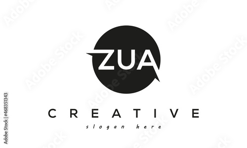 ZUA creative circle letters logo design victor	 photo