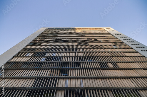 BELO HORIZONTE, MINAS GERAIS, BRAZIL - SEPTEMBER 5, 2021: Banco da Lavoura de Minas Gerais building by Álvaro Vital Brasil at 7 Square (Praça Sete) photo