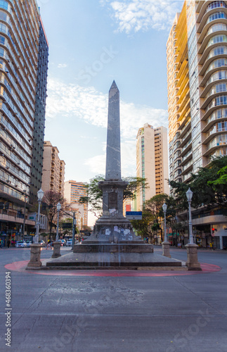 BELO HORIZONTE, MINAS GERAIS, BRAZIL - SEPTEMBER 5, 2021: 7 Square (Praça Sete) 