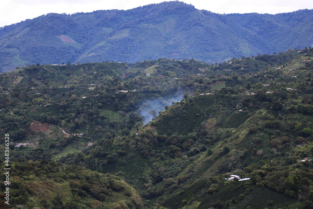 Rural landscape in San Agustin, Colombia