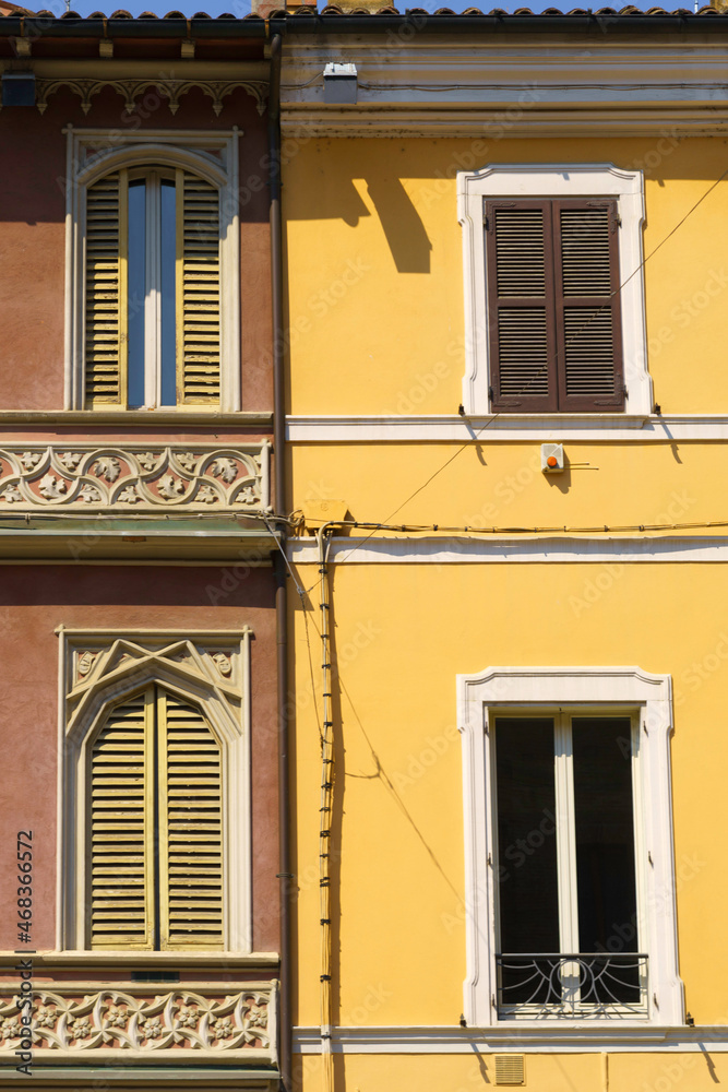 Cesena: historic buildings in the castle square