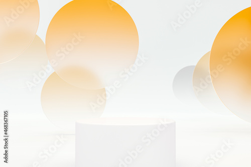 Beauty fashion bokeh background with a podium for product display. 3d rendering.