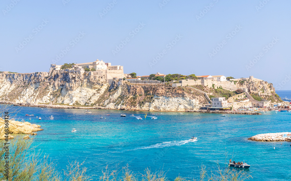 San Nicola island of the Tremiti Islands archipelago in summer, Puglia, Italy.