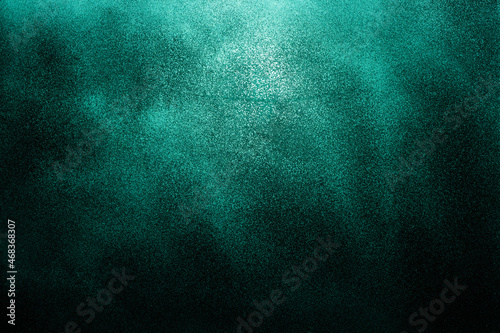 Dark green detailed wall surface with light spot grunge old texture background