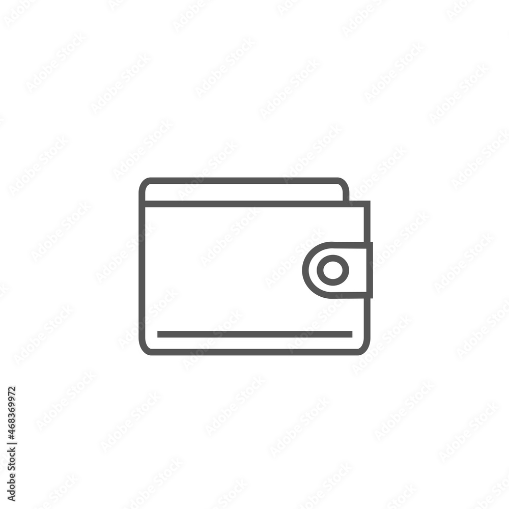 Wallet icon isolated on white background. Trendy wallet icon in flat style. Template for app, ui and logo, vector illustration, eps 10 Wallet icon isolated on white background. Trendy wallet icon in flat style. Template for app, ui and logo, vector illustration, eps 10