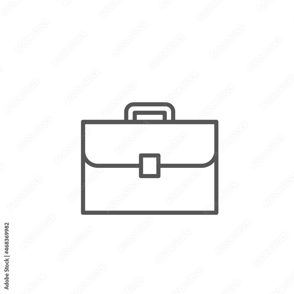 Suitcase icon thin line isolated on white background. Trendy suitcase icon in flat style. Template for app, ui and logo, vector illustration, eps 10 Suitcase icon thin line isolated on white background. Trendy suitcase icon in flat style. Template for app, ui and logo, vector illustration, eps 10