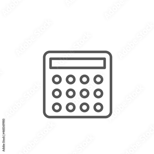Calculator icon isolated on white background. Trendy calculator icon in flat style. Template for app, ui and logo, vector illustration, eps 10