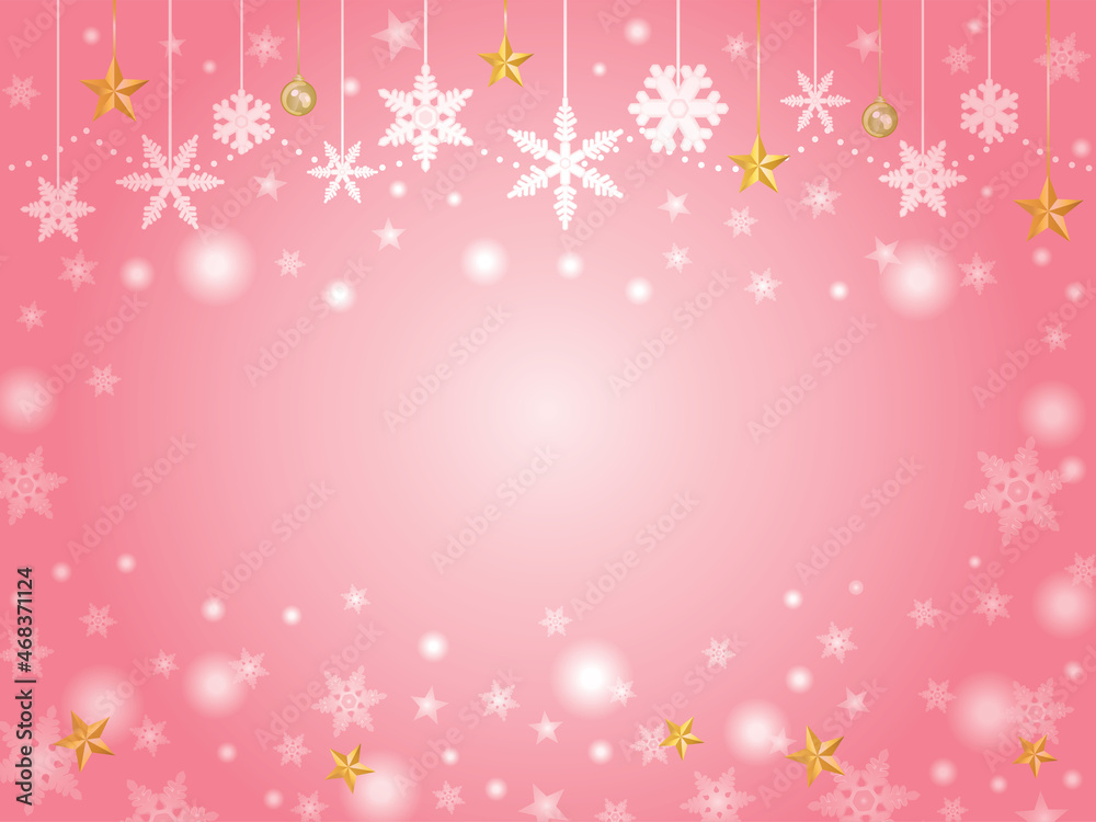 クリスマスの星と雪の結晶の背景イラスト Stock Vector | Adobe Stock