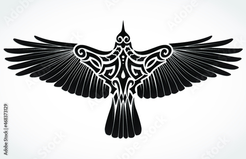 crow ornamental design vector illustration