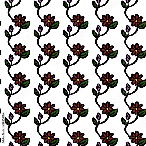 seamless pattern of glower cartoon © mansum008