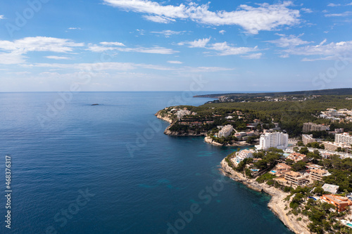 Drone photo of mallorca coast