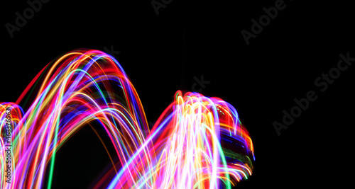 Colorful background of light painting at night © taffpixture