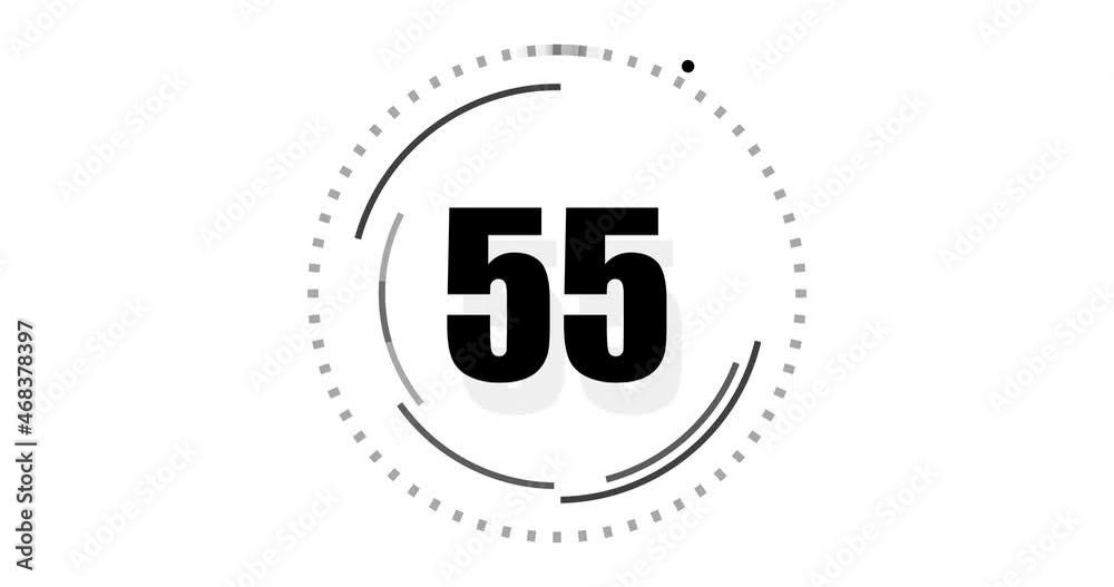 Minimal countdown timer animation from 60 to 0. Modern art design animated black numbers on white background for keying. 4K video animation. Time motion graphic. One minute countdown. Minimal countdown timer animation from 60 to 0. Modern art design animated black numbers on white background for keying. 4K video animation. Time motion graphic. One minute countdown.