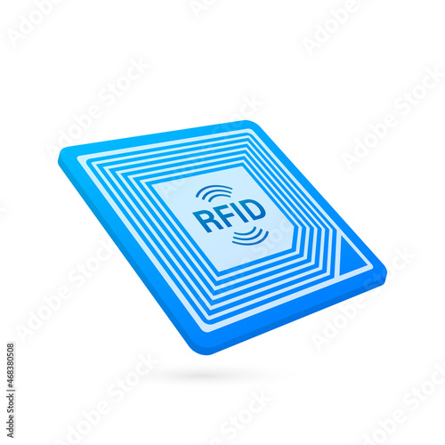 RFID Radio Frequency IDentification. Technology concept. Digital technology. Vector stock illustration
