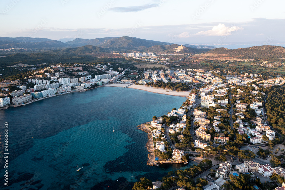 Fototapeta premium Drone photography of beach in mallorca