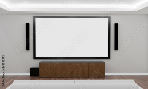 Home Theater on the white p...
