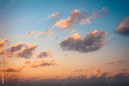 pink sunset sky with clouds backgroud