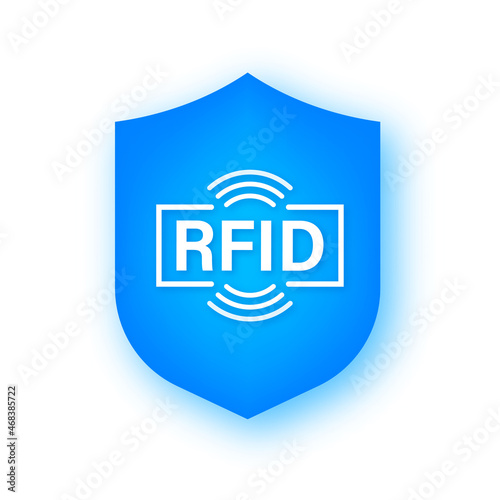 RFID Radio Frequency IDentification. Technology concept. Digital technology. Vector stock illustration